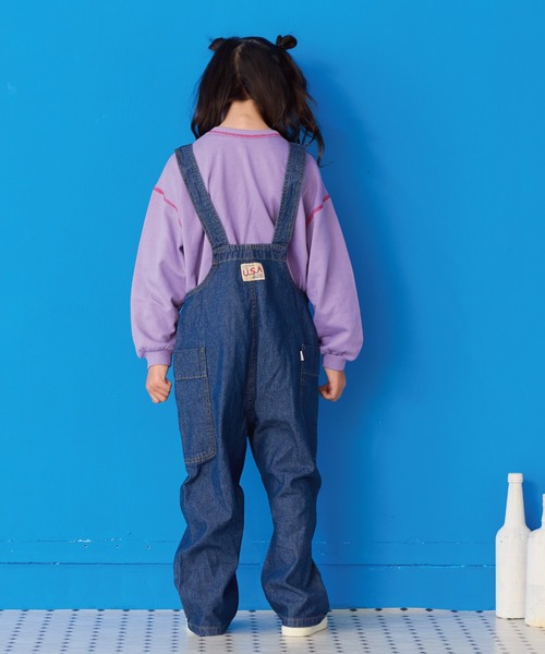 LSP WOW（エルエスピーワオ）の「【LSP WOW!】両面マイニチトレーナー（スウェット・キッズ・チャコール/オレンジ/マスタード/ベージュ/ラベンダー/ネイビー/グリーン/ピンク/ブラウン/レッド/ライトブルー/ブラック/カーキ/オフホワイト/グレー・80/90/100/110/120/130）」の22枚目の写真