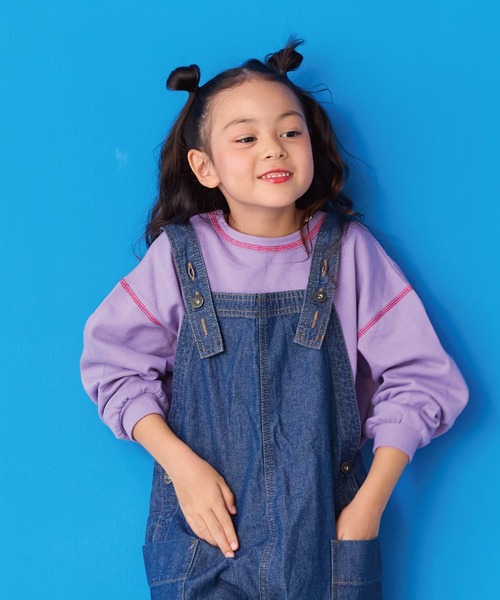 LSP WOW（エルエスピーワオ）の「【LSP WOW!】両面マイニチトレーナー（スウェット・キッズ・チャコール/オレンジ/マスタード/ベージュ/ラベンダー/ネイビー/グリーン/ピンク/ブラウン/レッド/ライトブルー/ブラック/カーキ/オフホワイト/グレー・80/90/100/110/120/130）」の21枚目の写真