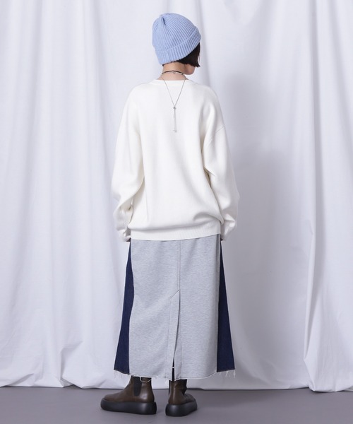 ROSE BUD（ローズバッド）の「ドッキングデニムスカート（デニムスカート・レディース・ブルー/ブラック・FREE）」の13枚目の写真