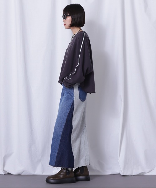 ROSE BUD（ローズバッド）の「ドッキングデニムスカート（デニムスカート・レディース・ブルー/ブラック・FREE）」の15枚目の写真