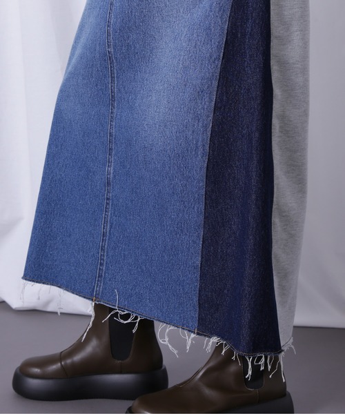 ROSE BUD（ローズバッド）の「ドッキングデニムスカート（デニムスカート・レディース・ブルー/ブラック・FREE）」の22枚目の写真