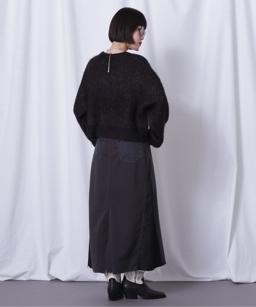 ROSE BUD（ローズバッド）の「ドッキングデニムスカート（デニムスカート・レディース・ブルー/ブラック・FREE）」の5枚目の写真