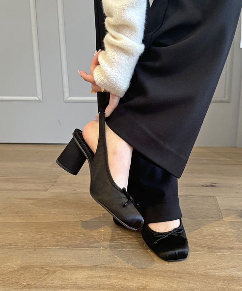 Le decore / 6cm square ballerinaパンプス LE TALON（ルタロン）の「《WEB限定》Le decore / ルデコレ6cm
