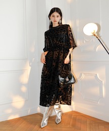 VIS | 【VISDRESS】フロッキーワンピース【低身長向けサイズ有】(ドレス)