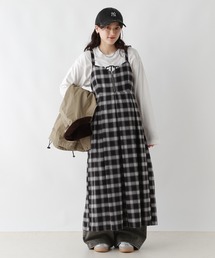 RAGEBLUE | フロントジップ/オンブレチェックフレアキャミワンピース(ワンピース)