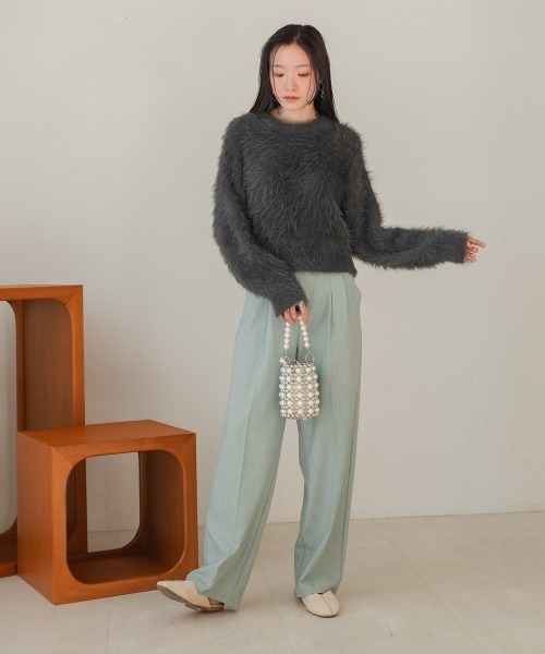 Bab（バブ）の「前後2WAYシャギーカーディガン（カーディガン/ボレロ・レディース・イエロー/モカ/グレー/アイボリー・FREE）」の15枚目の写真