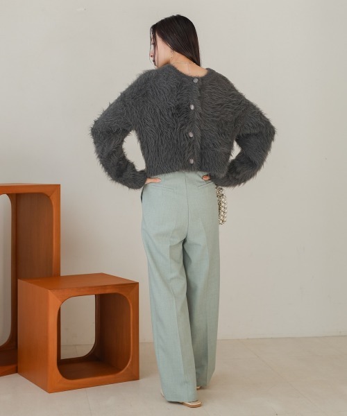 Bab（バブ）の「前後2WAYシャギーカーディガン（カーディガン/ボレロ・レディース・イエロー/モカ/グレー/アイボリー・FREE）」の19枚目の写真