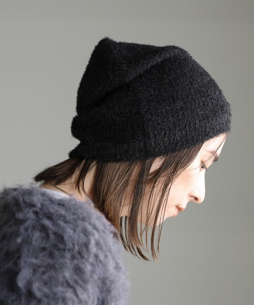 select MOCA(セレクトモカ)の「ラメニットビーニー(ニットキャップ/ビーニー・レディース・シルバー/ブラック/アイボリー・FREE)」の3枚目の写真