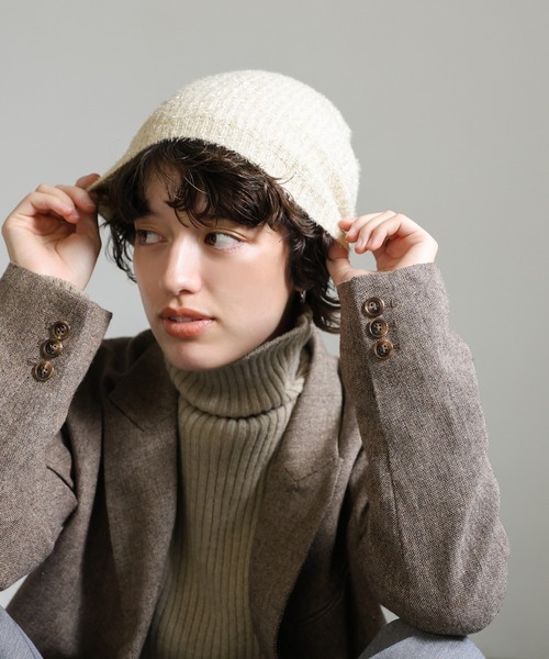 select MOCA(セレクトモカ)の「ラメニットビーニー(ニットキャップ/ビーニー・レディース・シルバー/ブラック/アイボリー・FREE)」の21枚目の写真