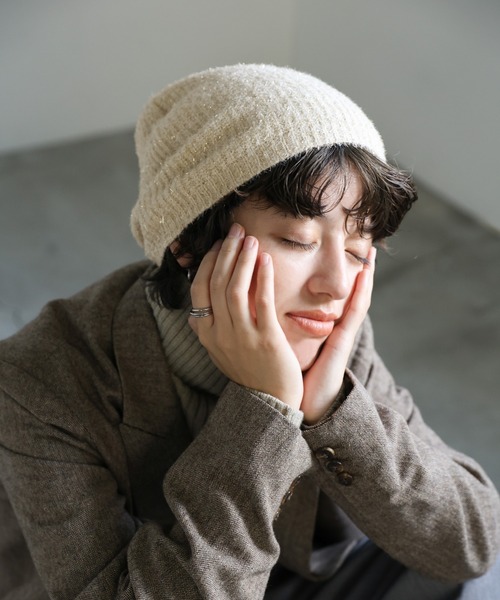 select MOCA(セレクトモカ)の「ラメニットビーニー(ニットキャップ/ビーニー・レディース・シルバー/ブラック/アイボリー・FREE)」の19枚目の写真