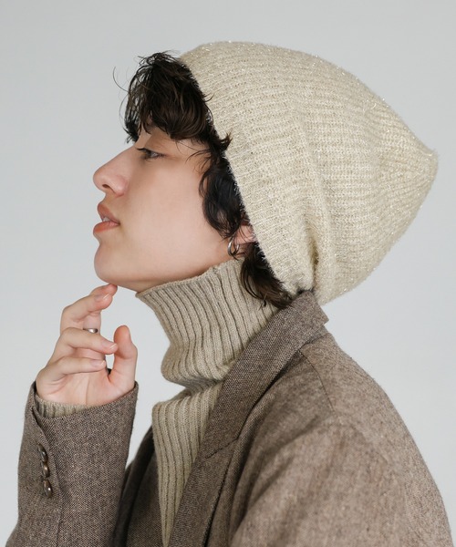 select MOCA(セレクトモカ)の「ラメニットビーニー(ニットキャップ/ビーニー・レディース・シルバー/ブラック/アイボリー・FREE)」の20枚目の写真