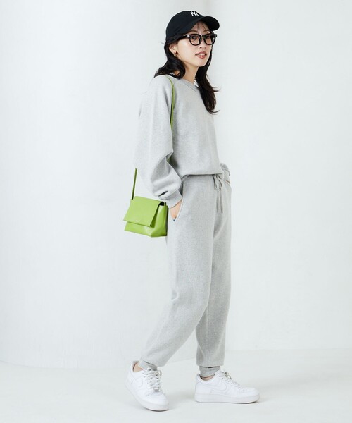 FREAK'S STORE（フリークスストア）の「限定展開　ニット ジョガー イージーパンツ（その他パンツ・レディース・ブラック/ブルー/チャコールグレー/杢グレー/ナチュラル/ネイビー/ライトグレー/レッド・SMALL/MEDIUM）」の12枚目の写真