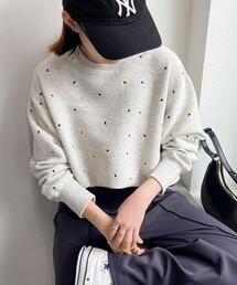 fredy emue | ハート刺繍スウェットプルオーバー(スウェット)