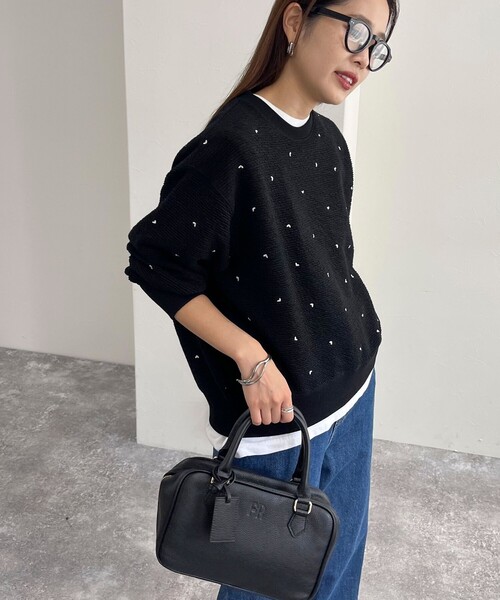 fredy emue（フレディエミュ）の「ハート刺繍スウェットプルオーバー（スウェット・レディース・ブラック/グレー/ライトグレー・38）」の12枚目の写真