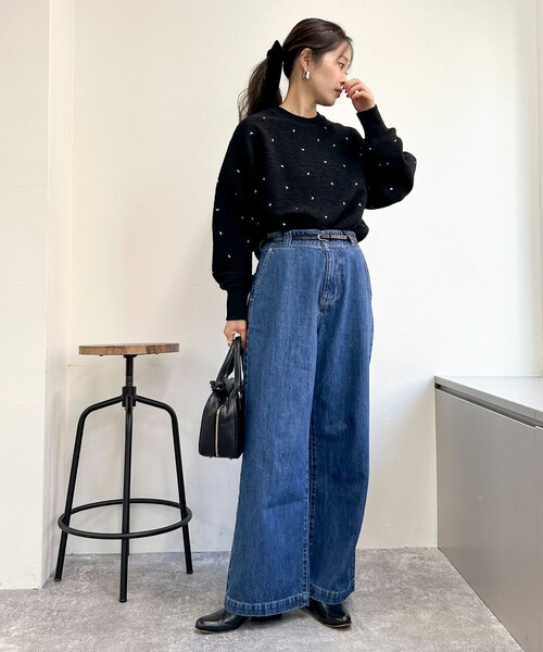 fredy emue（フレディエミュ）の「ハート刺繍スウェットプルオーバー（スウェット・レディース・ブラック/グレー/ライトグレー・38）」の21枚目の写真