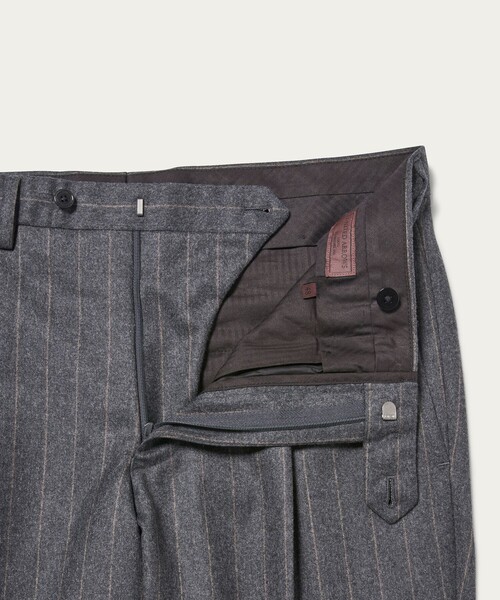 UNITED ARROWSペンシル ストライプ ６ボタン スーツ S―MODEL ウールモヘヤ トロピカル 6B ダブルブレスト スーツ S―MODEL