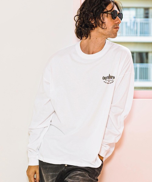 CAMBIO（カンビオ）の「mlt4921- OuroborosプリントロンT（Tシャツ/カットソー・メンズ・ホワイト/スミクロ/霜降りグレー・S/M/L/XL）」の5枚目の写真