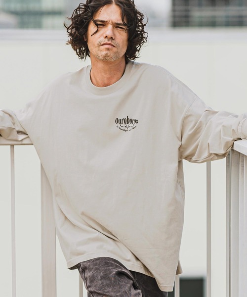 CAMBIO（カンビオ）の「mlt4921- OuroborosプリントロンT（Tシャツ/カットソー・メンズ・ホワイト/スミクロ/霜降りグレー・S/M/L/XL）」の17枚目の写真