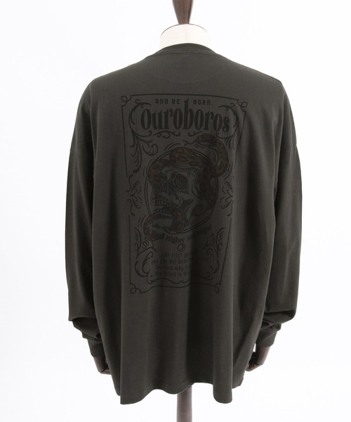 CAMBIO（カンビオ）の「mlt4921- OuroborosプリントロンT（Tシャツ/カットソー・メンズ・ホワイト/スミクロ/霜降りグレー・S/M/L/XL）」の22枚目の写真