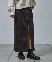 COLONY 2139 | -3㎏見え！スエードポンチWジップタイトスカート(スカート)