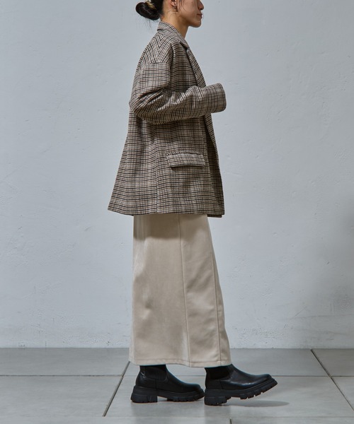 COLONY 2139（コロニートゥーワンスリーナイン）の「-3㎏見え！スエードポンチWジップタイトスカート（スカート・レディース・グレー/ブラック/アイボリー・FREE）」の9枚目の写真