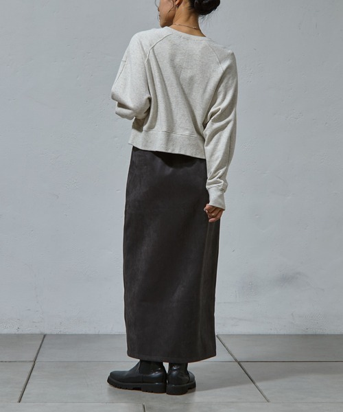 COLONY 2139（コロニートゥーワンスリーナイン）の「-3㎏見え！スエードポンチWジップタイトスカート（スカート・レディース・グレー/ブラック/アイボリー・FREE）」の18枚目の写真