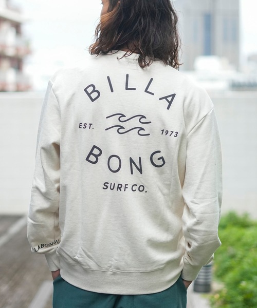 BILLABONG メンズ ONE TIME トレーナー 【2024年秋冬モデル/ビラボンバックプリントスウェットトレーナー