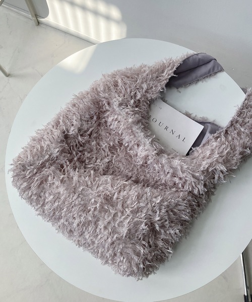 AS KNOW AS plus(アズノゥアズプラス)の「◇ムックショルダートートバッグ(ショルダーバッグ・レディース・ブラウン/パープル/グレー/ブラック・FREE)」の4枚目の写真