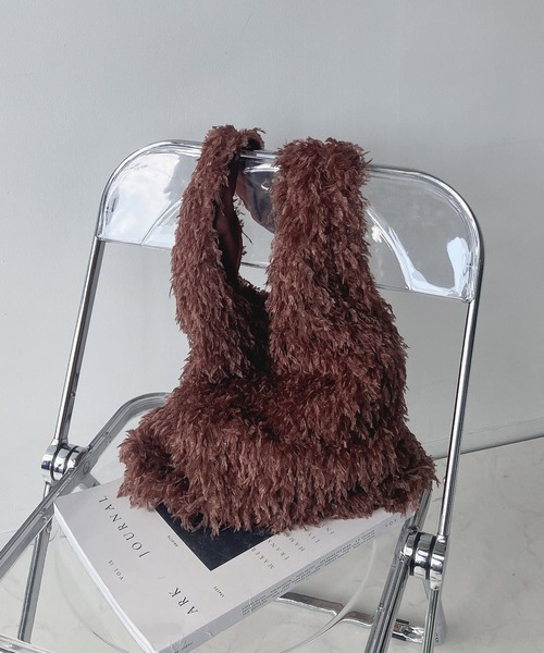 AS KNOW AS plus(アズノゥアズプラス)の「◇ムックショルダートートバッグ(ショルダーバッグ・レディース・ブラウン/パープル/グレー/ブラック・FREE)」の3枚目の写真