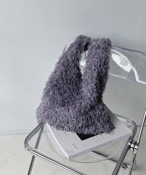 AS KNOW AS plus(アズノゥアズプラス)の「◇ムックショルダートートバッグ(ショルダーバッグ・レディース・ブラウン/パープル/グレー/ブラック・FREE)」の9枚目の写真