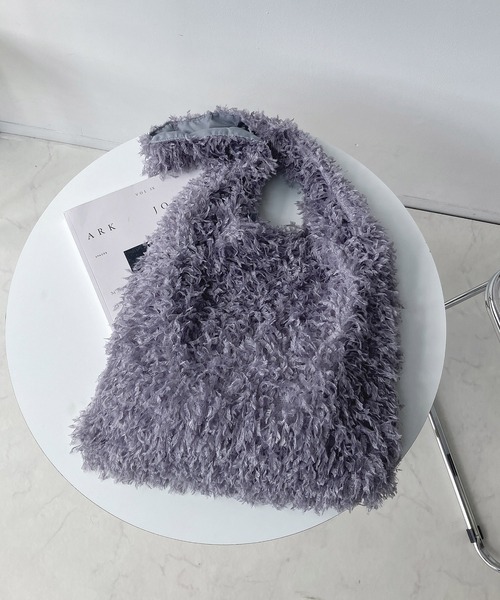 AS KNOW AS plus(アズノゥアズプラス)の「◇ムックショルダートートバッグ(ショルダーバッグ・レディース・ブラウン/パープル/グレー/ブラック・FREE)」の10枚目の写真