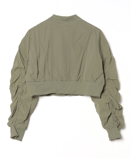 【セール】クロップドギャザースリーブMA1(スタジャン)|Ritomo De Ricco(リトモ・デ・リコ) 【セール】クロップドギャザースリーブMA1(スタジャン)|Ritomo De Ricco(リトモ・デ・リコ)