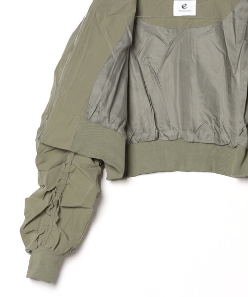 【セール】クロップドギャザースリーブMA1(スタジャン)|Ritomo De Ricco(リトモ・デ・リコ) 【セール】クロップドギャザースリーブMA1(スタジャン)|Ritomo De Ricco(リトモ・デ・リコ)