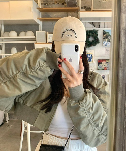 【セール】クロップドギャザースリーブMA1(スタジャン)|Ritomo De Ricco(リトモ・デ・リコ) 【セール】クロップドギャザースリーブMA1(スタジャン)|Ritomo De Ricco(リトモ・デ・リコ)