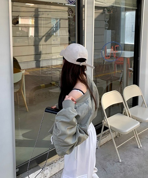 【セール】クロップドギャザースリーブMA1(スタジャン)|Ritomo De Ricco(リトモ・デ・リコ) 【セール】クロップドギャザースリーブMA1(スタジャン)|Ritomo De Ricco(リトモ・デ・リコ)