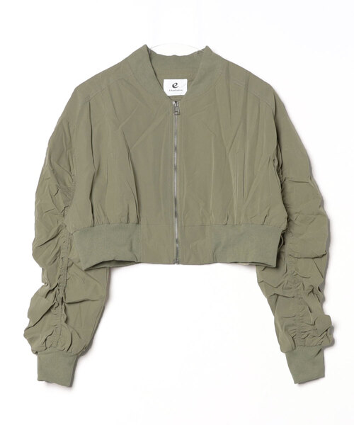 【セール】クロップドギャザースリーブMA1(スタジャン)|Ritomo De Ricco(リトモ・デ・リコ) 【セール】クロップドギャザースリーブMA1(スタジャン)|Ritomo De Ricco(リトモ・デ・リコ)