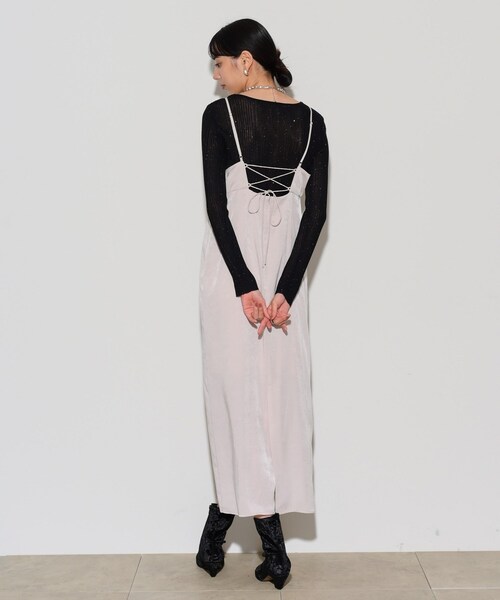 【セール】マロンサテンIラインキャミワンピース（ワンピース）｜GALLEST（ギャレスト）