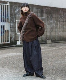 KBF | 『2サイズ展開』タックコクーンデニム(デニムパンツ)