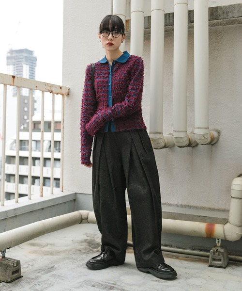 KBF（ケイビーエフ）の「『2サイズ展開』タックコクーンデニム（デニムパンツ・レディース・ブラック/ネイビー・38/36）」の17枚目の写真