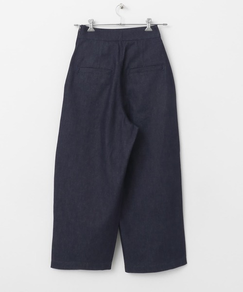 SALE裾タックコクーンデニムパンツ　サイズ2 インディゴ SALE裾タックコクーンデニムパンツ サイズ2 インディゴ