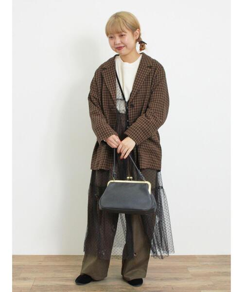 Samansa Mos2（サマンサ モスモス）の「麻混テーラードジャケット（ノーカラージャケット・レディース・チャコールグレー/ネイビー/モカ/ベージュ・F）」の13枚目の写真