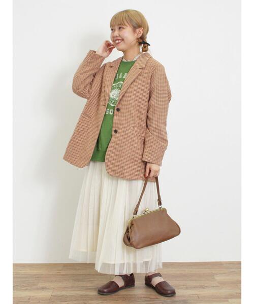 Samansa Mos2（サマンサ モスモス）の「麻混テーラードジャケット（ノーカラージャケット・レディース・チャコールグレー/ネイビー/モカ/ベージュ・F）」の19枚目の写真