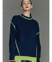UN3D. | POINT STITCH KNIT TOP / ポイントステッチニットトップ(ニット/セーター)