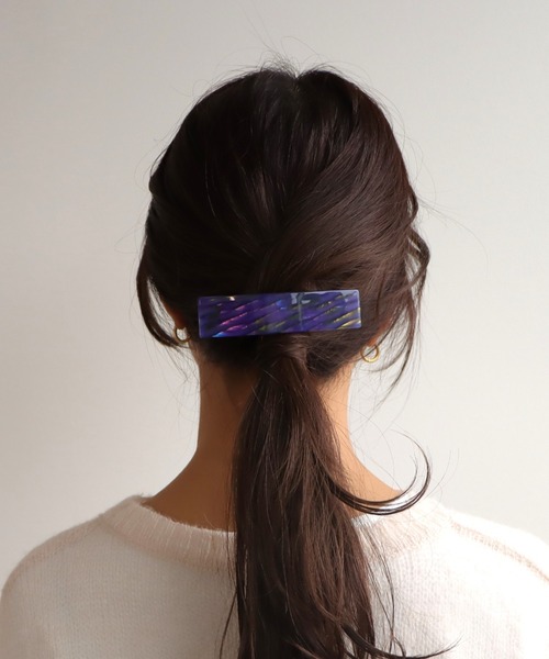 新品箱入】acca バレッタ クリップ ベリーバレッタ ピン 紫 新品箱入