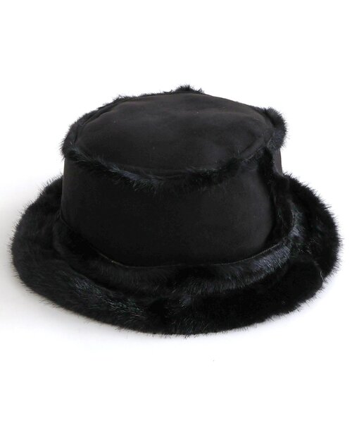 BREEZE（ブリーズ）の「リバーシブルムートンバケットハット（ハット・キッズ・ベージュ/ブラック・50/56/54/52）」の4枚目の写真