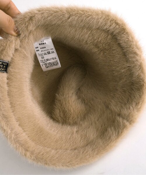 BREEZE（ブリーズ）の「リバーシブルムートンバケットハット（ハット・キッズ・ベージュ/ブラック・50/56/54/52）」の10枚目の写真