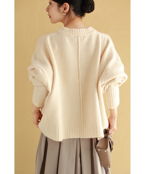 cawaii（カワイイ）の「触ればやみつきふわもち ショート丈ニット（ニット/セーター・レディース・レッド/ネイビー/アイボリー・FREE）」の11枚目の写真
