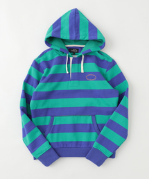 afb ボーダー　パーカー　フーディー　ライトブルー即日発送 AFB（エーエフビー）の「【AFB / エーエフビー】BORDER HOODIE