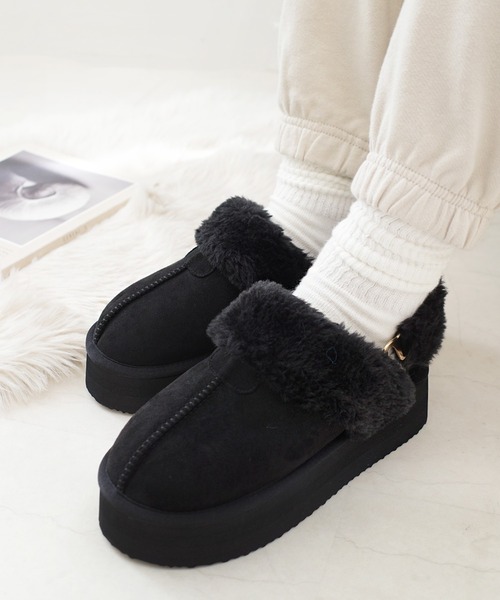 AmiAmi（アミアミ）の「【25AW再販！】厚底ムートンシューズ/2WAYスリッパ（その他シューズ・レディース・ブラック/ベージュ/キャメル・L/LL/M/S/3L）」の7枚目の写真