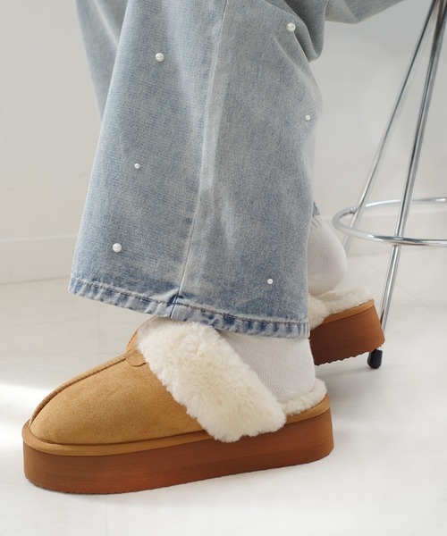 AmiAmi（アミアミ）の「【25AW再販！】厚底ムートンシューズ/2WAYスリッパ（その他シューズ・レディース・ブラック/ベージュ/キャメル・L/LL/M/S/3L）」の18枚目の写真